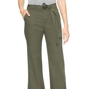 Gap Factory Wide-Leg Linen-Cotton Pants